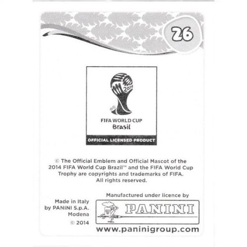 2014 Panini World Cup Soccer Stickers - #26 - Stadium Rio de Janeiro/1