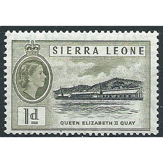 Sierra Leone 1956 SG211 1d Black & Olive Mounted Mint .. ..