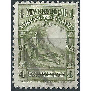 Newfoundland 1897 SG69 4c Olive-Green Good/Fine Used .. ..
