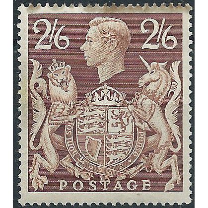 1939 SG476 2/6c Brown Light Mounted Mint (slight toning at top)