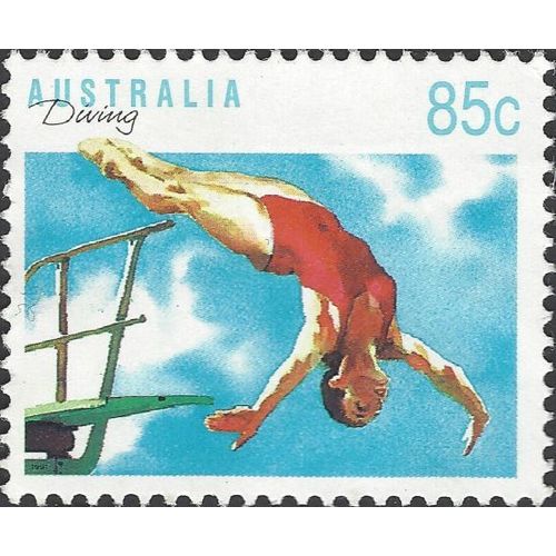 AUSTRALIA, SPORT, Diving, blue 1991, 85c