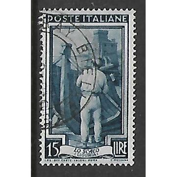 ITALY 1950 ITALY WORKERS 15L BLUE BOAT BUILDER SG883 FINE USED#2