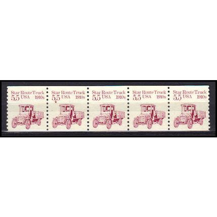 2125 5.5c Star Route Truck Very Fine MNH Dry Gum PNC 1/5 X0385