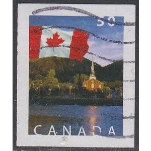 CANADA, 2004 50c Flag and Mont St. Hilaire die-cut, SG 1373 (Scott #2079), used