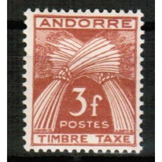 1946 Andorra - Sc# J35 Mint NH - Postage due 3fr timbre taxe