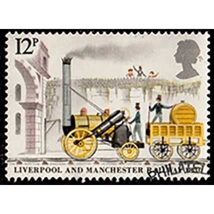 Great Britain 1980 Liverpool Manchester Railroad 12p Used Stamp Train