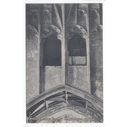 Miraculous Beam Christchurch Priory Dorset Postcard