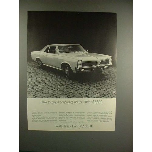1966 Pontiac Tempest Car Ad - Corporate Ad