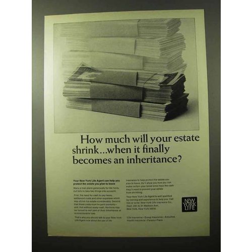 1966 New York Life Ad - How Much Will Estate Shrink