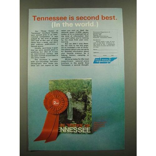 1969 Tennessee Tourism Ad - Second Best in the World