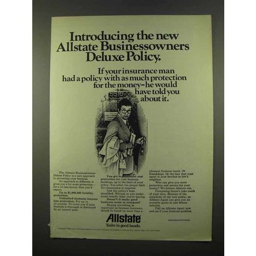 1975 Allstate Insurance Ad - Businessowners Deluxe
