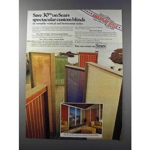 1981 Sears Custom Blinds Ad