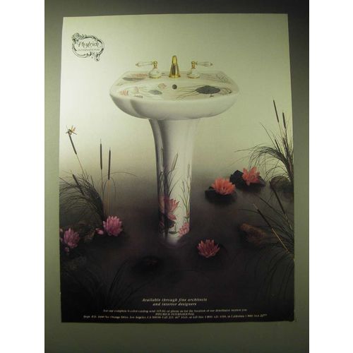 1989 Phylrich Sink Ad - Available through fine architects and interior designers