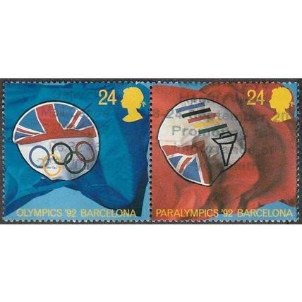 1992 Europa. International Events. 24p. Olympics, Barcelona. Fine Used Pair