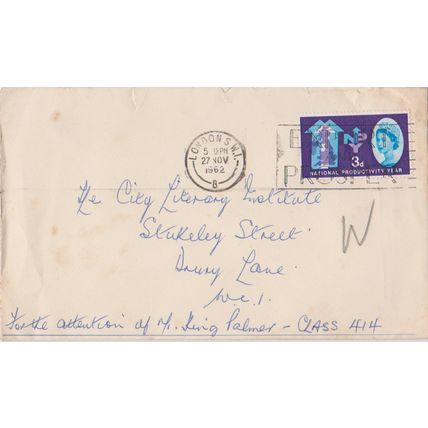 GB 1962 cover London with NPY stamp plus Export & Prosper slogan