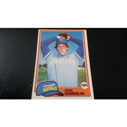 1981 Topps Card # 274 Craig Chamberlain Excellent (5) Kansas City Royals