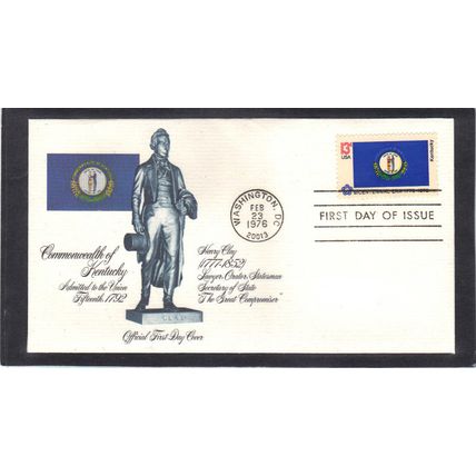FDC Fleetwood 1647 13c Kentucky (Cachet-U/A) CV01169
