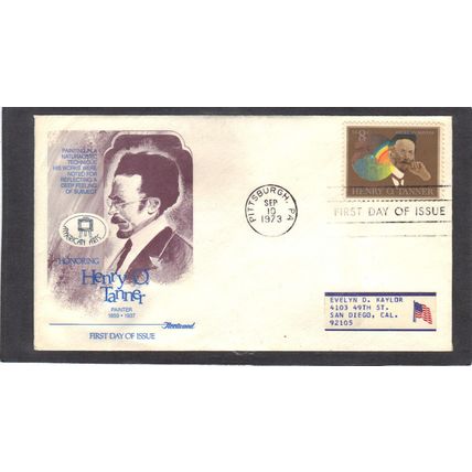 FDC Fleetwood 1486 8c Henry O. Tanner (Cachet-Label/A) CV42229
