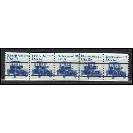 1906a 17c Electric Auto Fine MNH Dry Gum PNC 4A/5 Gap 2L AA0190