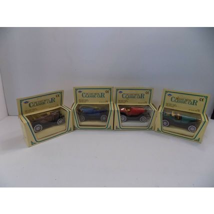 Die Cast Metal Classic Car 3.5" Tins Toys Models Complete Set of 4 Morris 1924 +