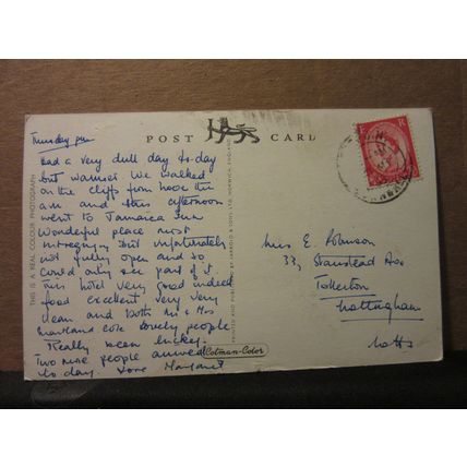 BODINNICK, nr. FOWEY, CORNWALL vintage used postcard RP by Jarrold 1963 pm =