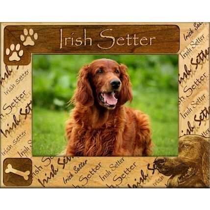 Irish Setter Laser Engraved Wood Picture Frame (5 x 7)