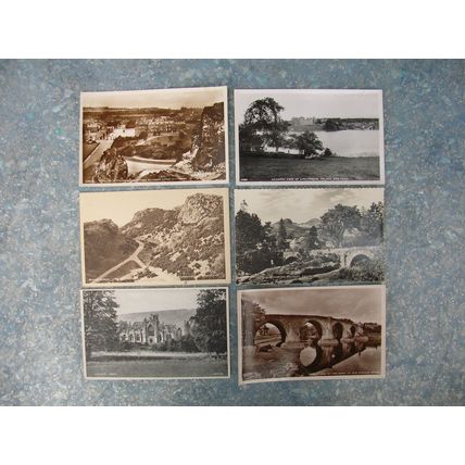 6 old Scottish (Scotland) Postcards – Linlithgow, Melrose, Killin, Edinburgh.