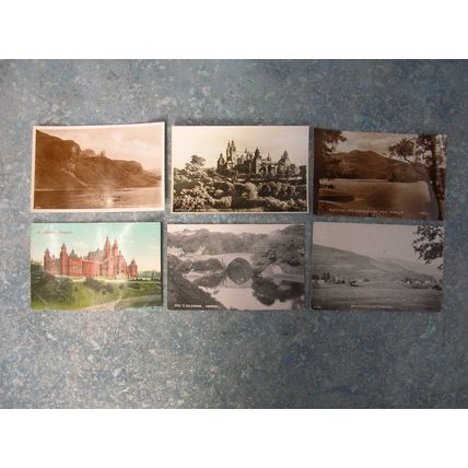 6 old Scottish (Scotland) Postcards – Trossachs, St. Margaret’s Loch, Glasgow.