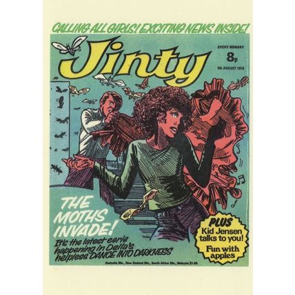 Kid Jensen Radio 1 DJ Talks Jinty 1970s Girls Comic Book Postcard