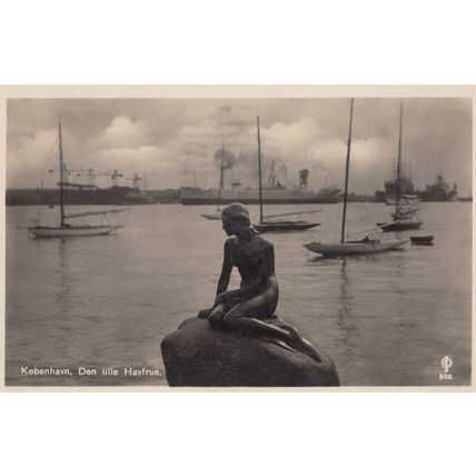 Kobenhavn Den Lillie Havrue Denmark Guardian Message Old Postcard