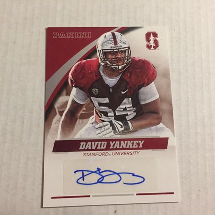 2015 Panini Stanford Team Collection David Yankey Auto Card #DY-STA