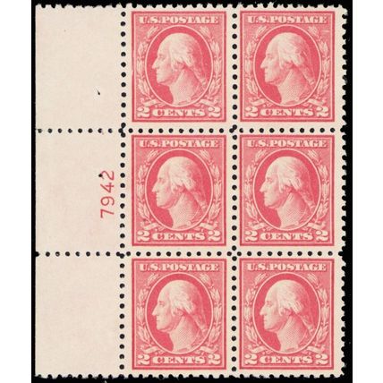 463, Mint VF NH Plate Block PL# 7942 From Error Sheet $250.00 - Stuart Katz