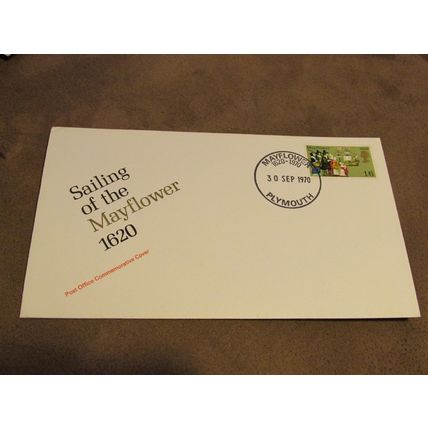 1970 GB Event Cover - Mayflower Sailing anniversary - Pilgrims - Plymouth fr