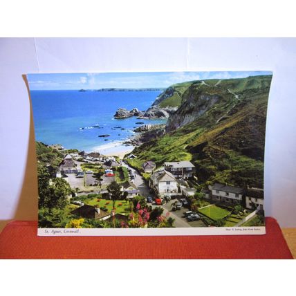 ST. AGNES, CORNWALL. unused postcard by John Hinde dated 1970 =