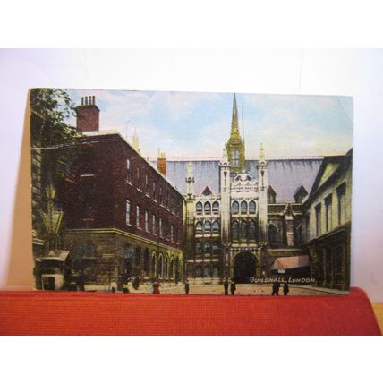 THE GUILDHALL, LONDON.. used antique postcard 1917 pm #