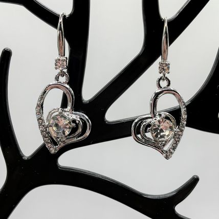 Earrings Rhinestone Heart Love Earrings #515