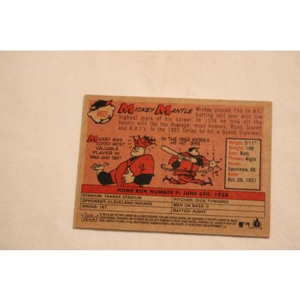 Mickey Mantle 2007 Topps Hertitage 1958 AMERICAN LEAGUE HOME RUN CHAMPION #9