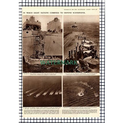 Exercise Mainbrace NATO Scandinavia HMS Illustrious Ship - 1952 Article
