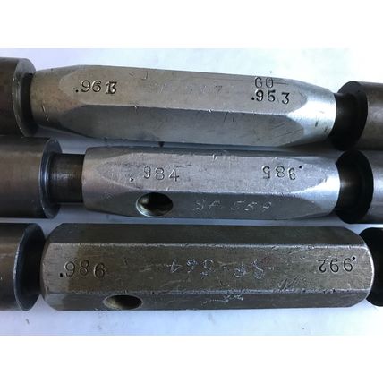 LOT THE PIPE MACHINERY GO NO GO PLUG GAGE .986,.992,.984,.985,.963,.953,SA