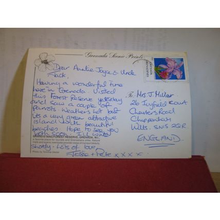 GRAND ETANG FOREST PRESERVE, GRENADA, WEST INDIES, used postcard =