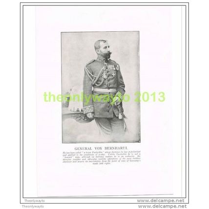 GENERAL VON BERNHARDI, PHOTO BOOK ILLUSTRATION c1914