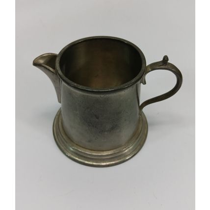 Antique Pewter Lidless Side Spout Metal Tankard Made In Sheffield England