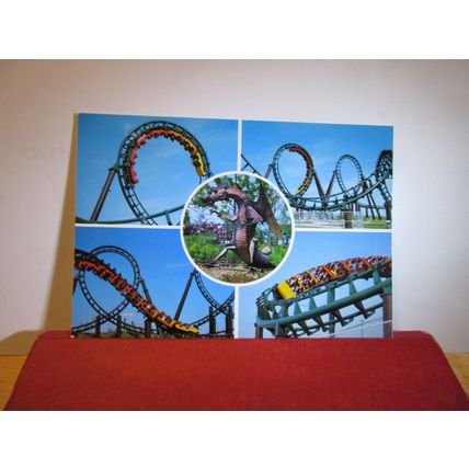 multiview, DRAGON FYRE, CANADA'S WONDERLAND, TORONTO unused postcard =