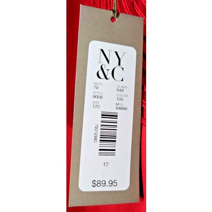 NWT Eva Mendes Red Sleeveless Jacquard Fit Cocktail Dress SZ 12 Holiday Dress