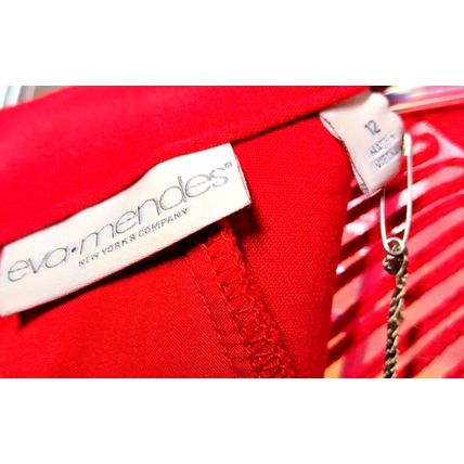 NWT Eva Mendes Red Sleeveless Jacquard Fit Cocktail Dress SZ 12 Holiday Dress