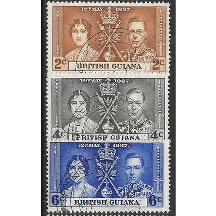 BRITISH GUIANA 1937 SG 305/307 - fine used (o)
