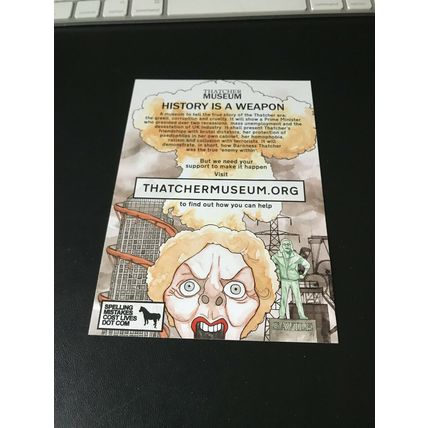DISMALAND BANKSY Margaret Thatcher Museum Promo Card Darren Cullen MINT