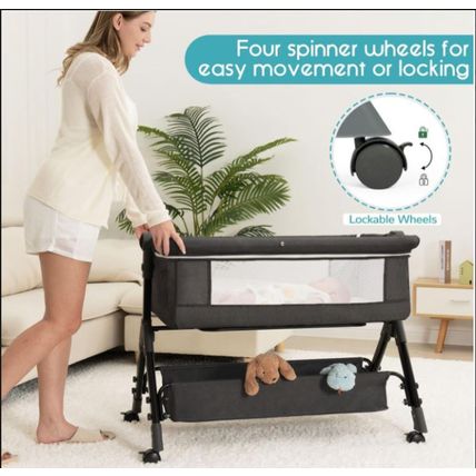 Baby Bassinet, Bedside Bassinet for Baby, 3 in 1 Bassinet Bedside Sleeper