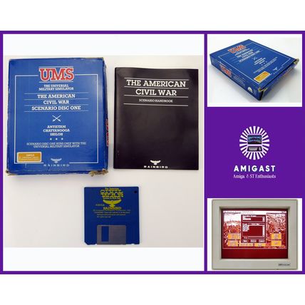 UMS AMERICAN CIVIL WAR SCENARIO DISC ONE FOR COMMODORE AMIGA - TESTED & WORKING