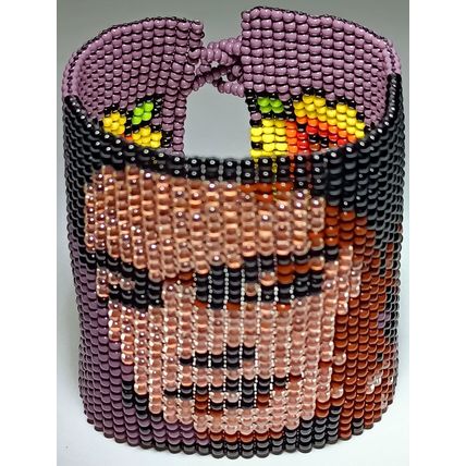 Traditional Huichol Art. Mexico Glass Seed Beads Bracelet. Frida Kahlo 4